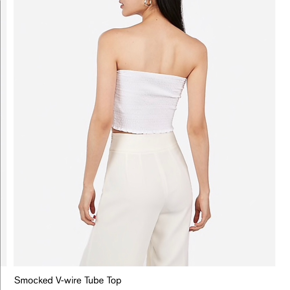 🆕 Express: Smocked V-Wire tube top - Picture 2 of 5